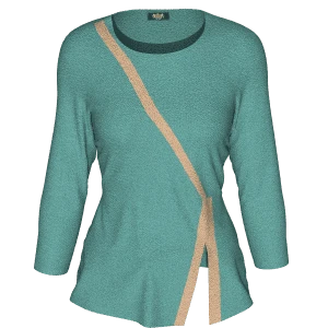 Diagonal Contrast Top