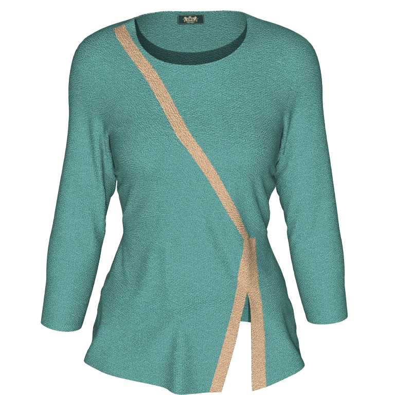 Diagonal Contrast Top