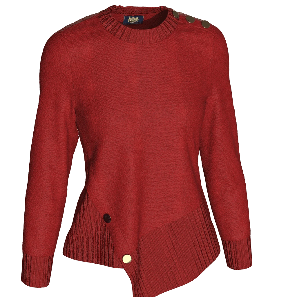 Long Sleeve Button Detailed Top