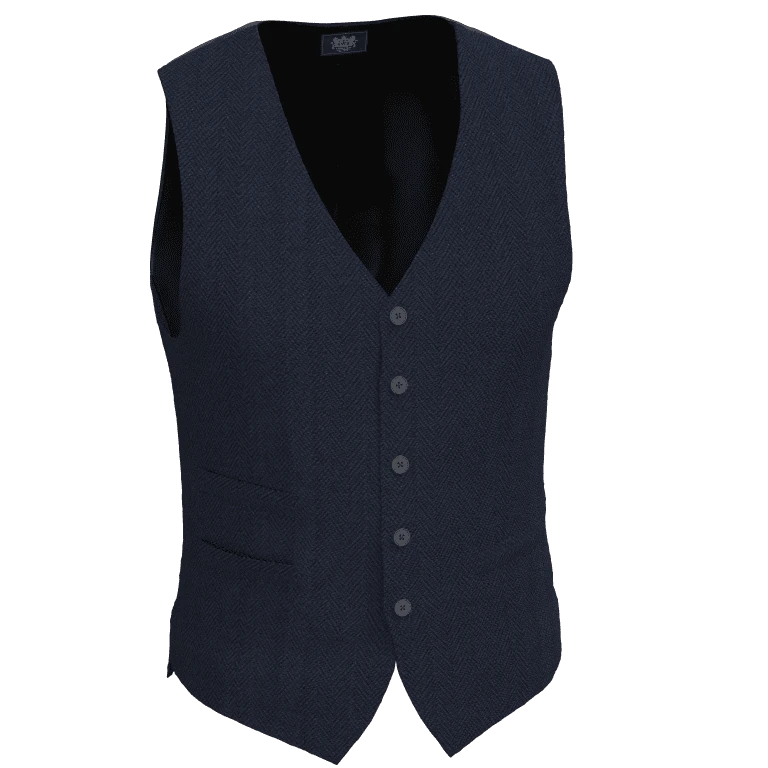 5 button with ticket pocket waistcoat