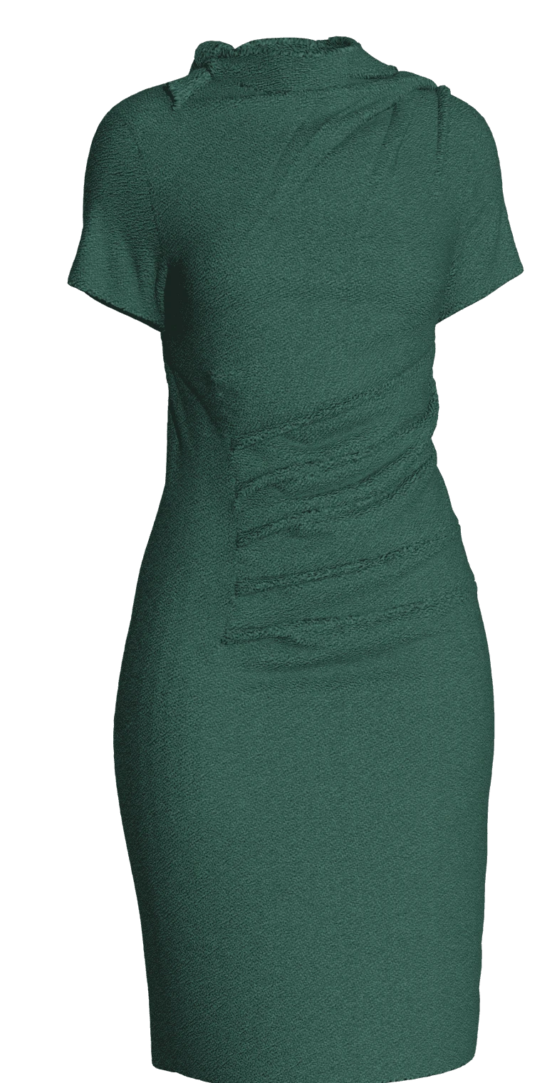 tie neck pkleat dress